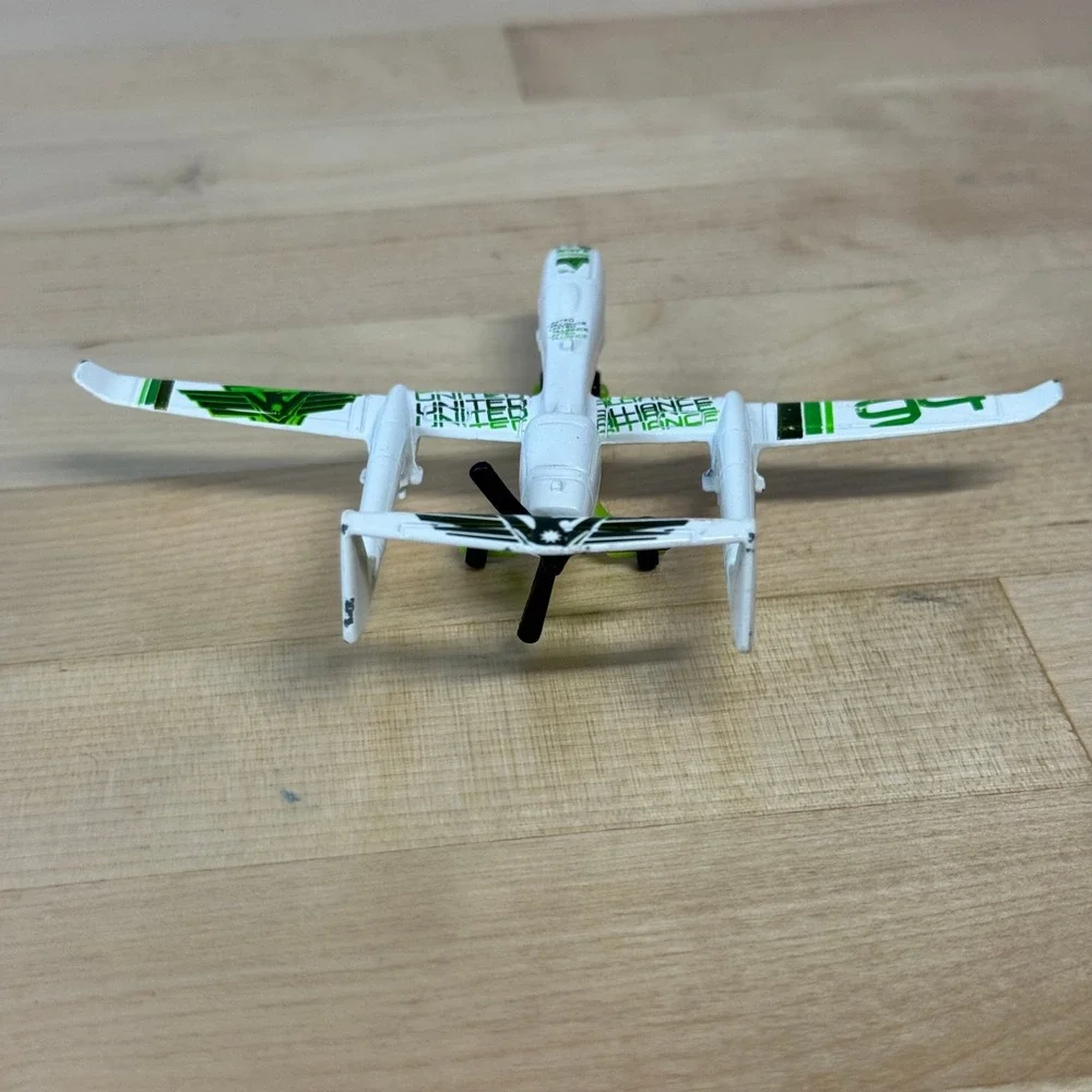 Matchbox Sky Busters SB94 Drone White Green United Alliance 94 Diecast Plane